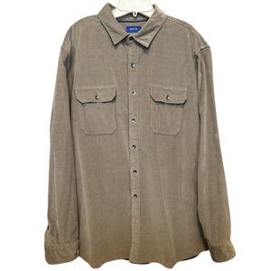 Apt 9 great winter khaki men’s button down shirt xl slim fit EUC